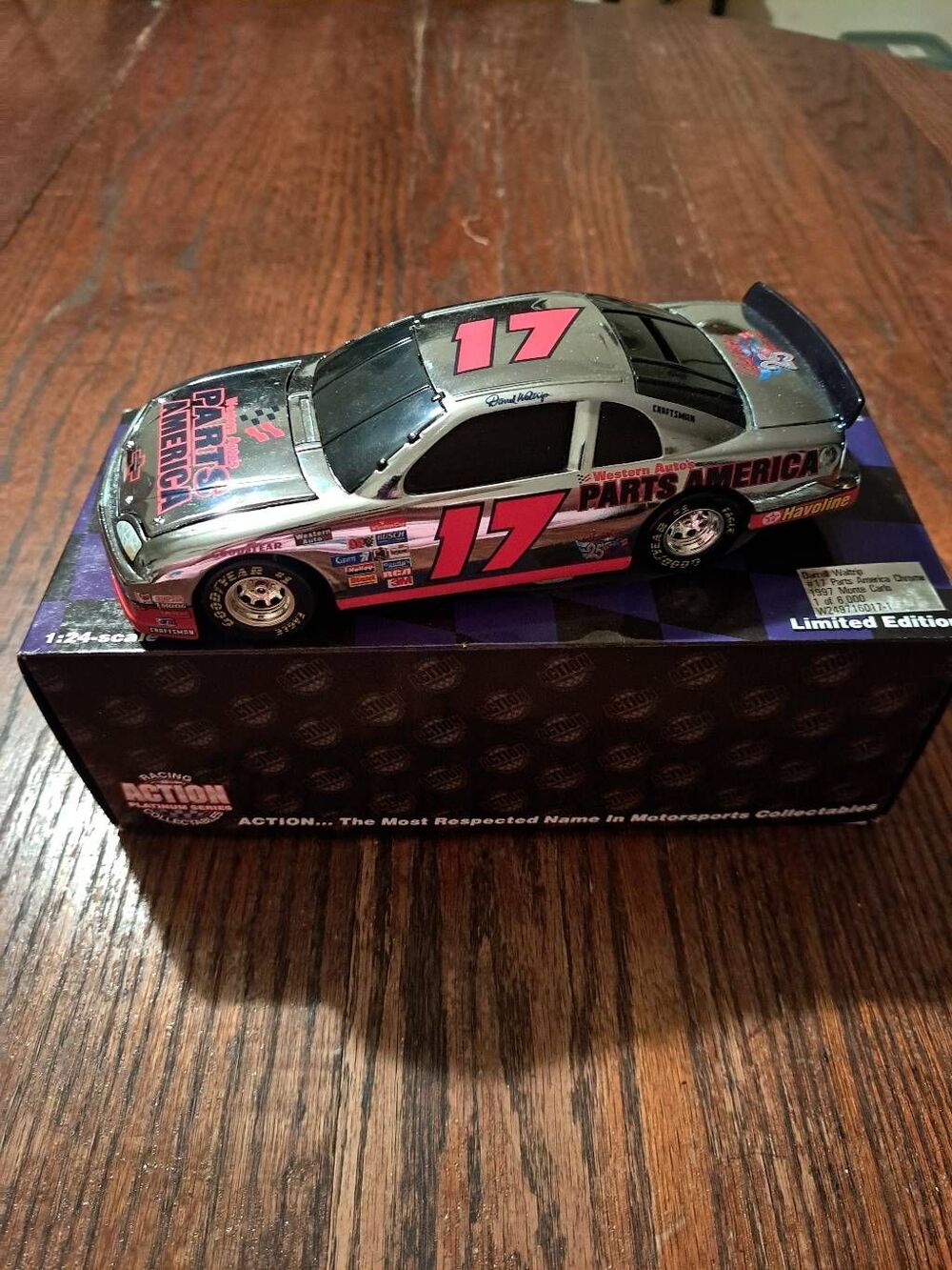Vintage 96 Action Platinum Darrell Waltrip Parts America Chrome Die Cast Nascar